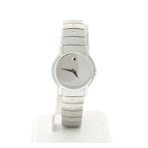 Ladies Movado 0605645 SL Stainless Steel Silver Dial Watch‎